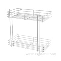 Kitchen drawer side pull wire basket